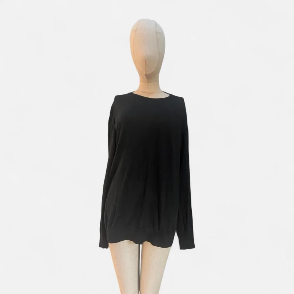 NN07 Harry Black Italian Yarn Crewneck Sweater